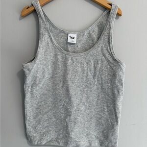 TNA Light Heather Gray Tank Top